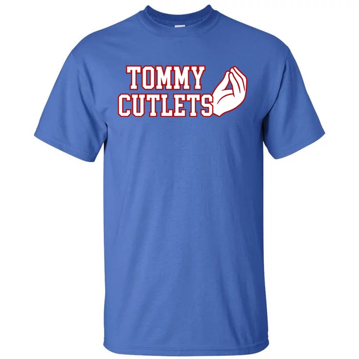 Ny Italian Hand Gesture Tommy Cutlets Football Quarterback Tall T-Shirt