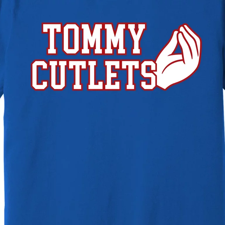 Ny Italian Hand Gesture Tommy Cutlets Football Quarterback Premium T-Shirt