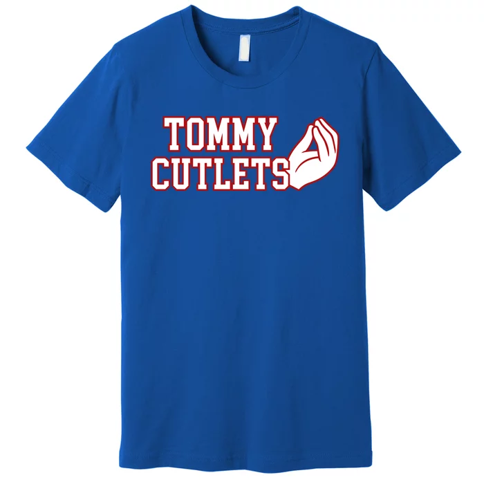 Ny Italian Hand Gesture Tommy Cutlets Football Quarterback Premium T-Shirt