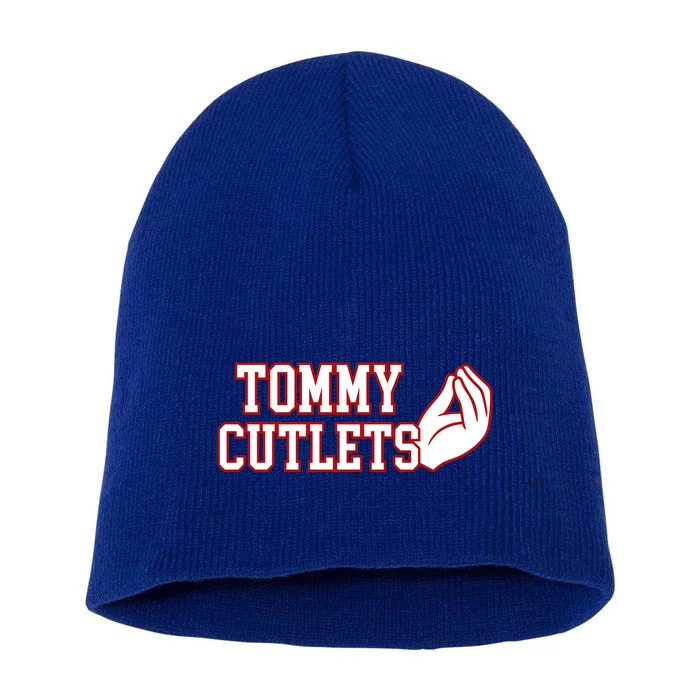 Ny Italian Hand Gesture Tommy Cutlets Football Quarterback Short Acrylic Beanie