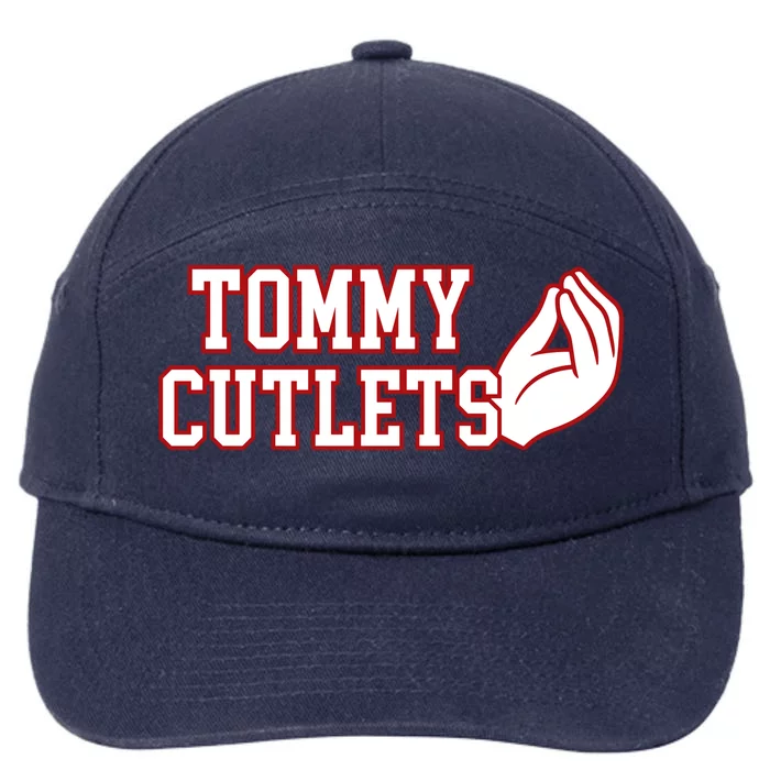 Ny Italian Hand Gesture Tommy Cutlets Football Quarterback 7-Panel Snapback Hat