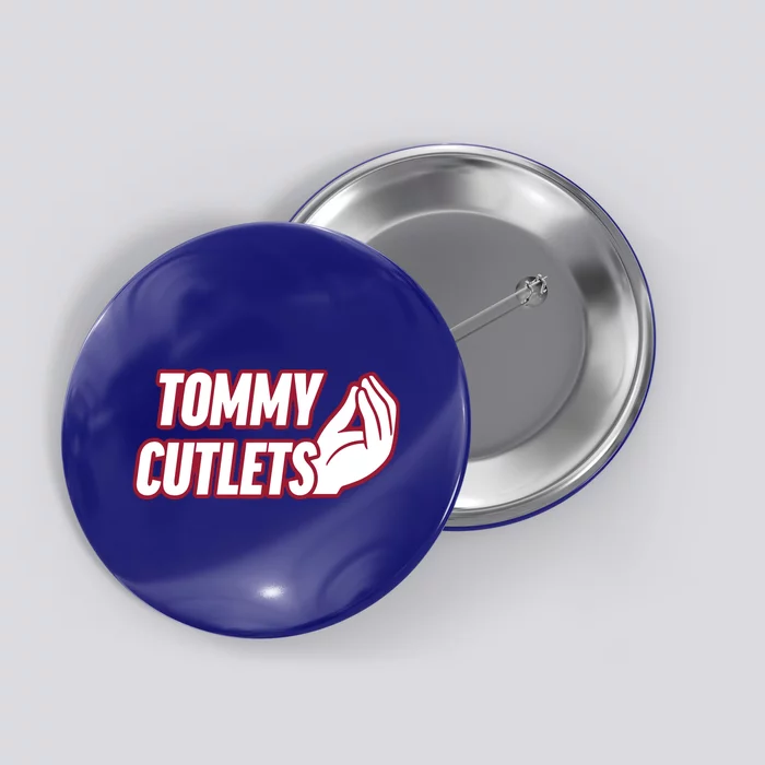 Ny Italian Hand Gesture Tommy Cutlets Football Quarterback Button