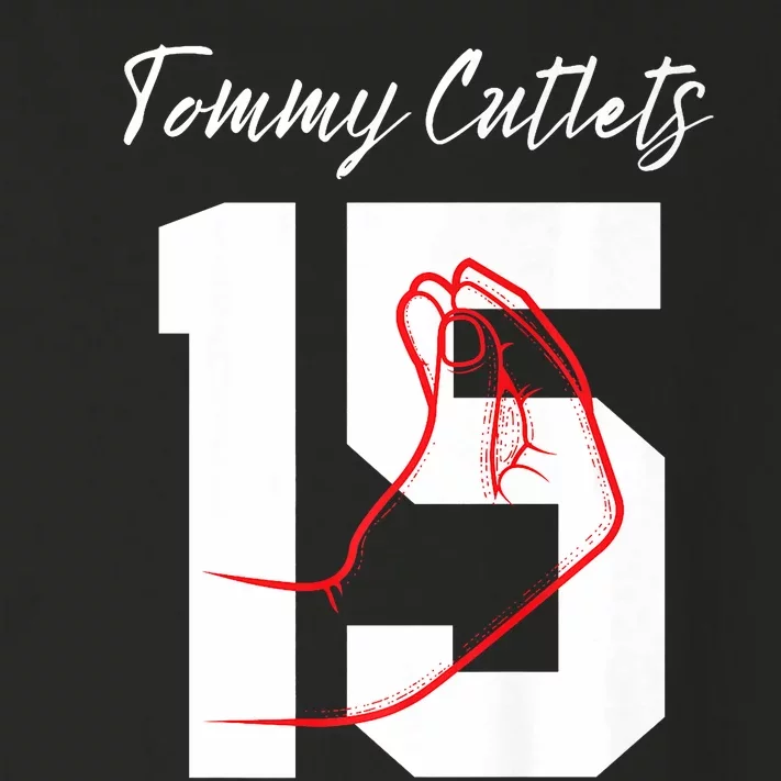 Ny Italian Hand Gesture Tommy_ Cutlets Football Quarterback Trendy Toddler Long Sleeve Shirt