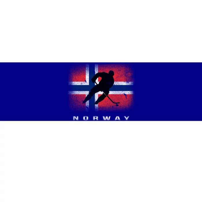 Norway Ice Hockey Norwegian Flag Norge Gift Bumper Sticker