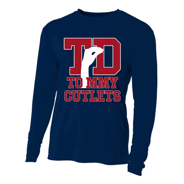 Ny Italian Hand Gesture Football Quarterback Cooling Performance Long Sleeve Crew