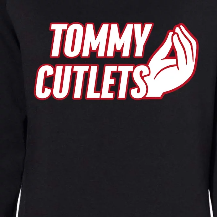 Ny Italian Hand Gesture Tommy Cutlets Football Quarterback Womens California Wash Sweatshirt