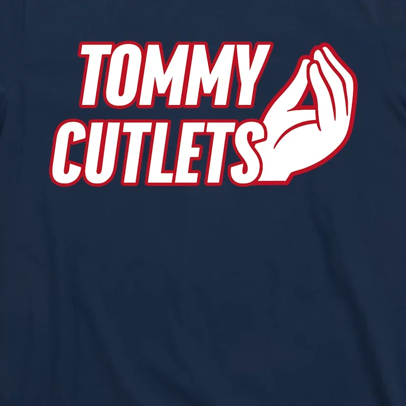 Ny Italian Hand Gesture Tommy Cutlets Football Quarterback T-Shirt