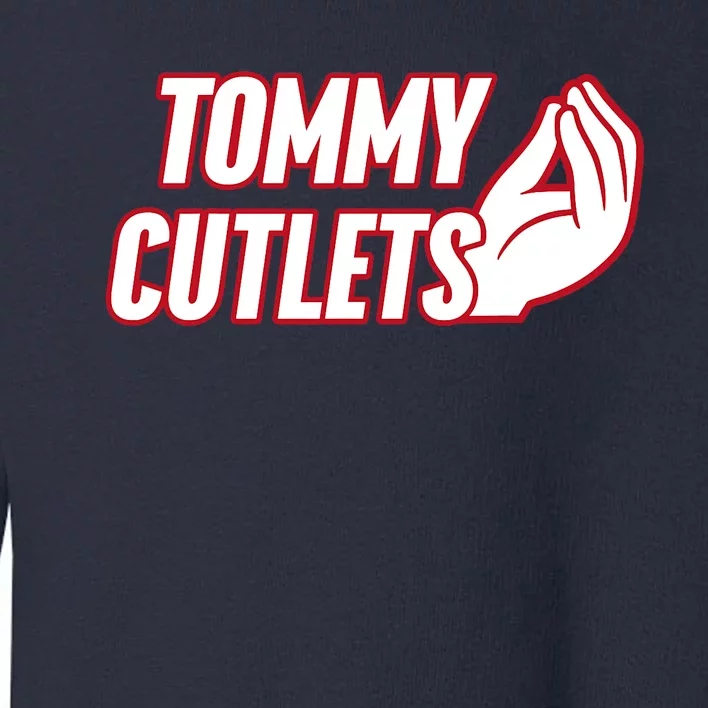 Ny Italian Hand Gesture Tommy Cutlets Football Quarterback Toddler Sweatshirt