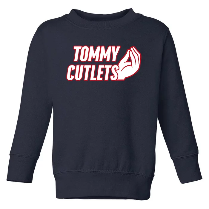 Ny Italian Hand Gesture Tommy Cutlets Football Quarterback Toddler Sweatshirt