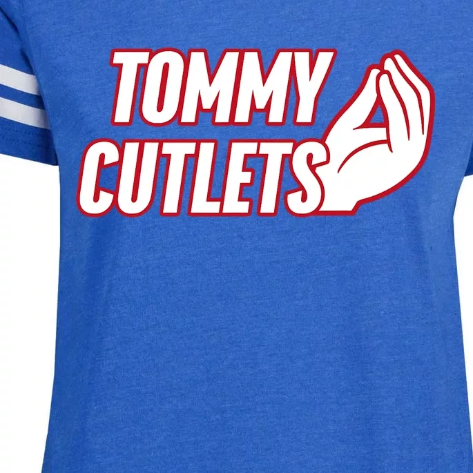 Ny Italian Hand Gesture Tommy Cutlets Football Quarterback Enza Ladies Jersey Football T-Shirt