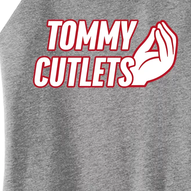 Ny Italian Hand Gesture Tommy Cutlets Football Quarterback Women’s Perfect Tri Rocker Tank