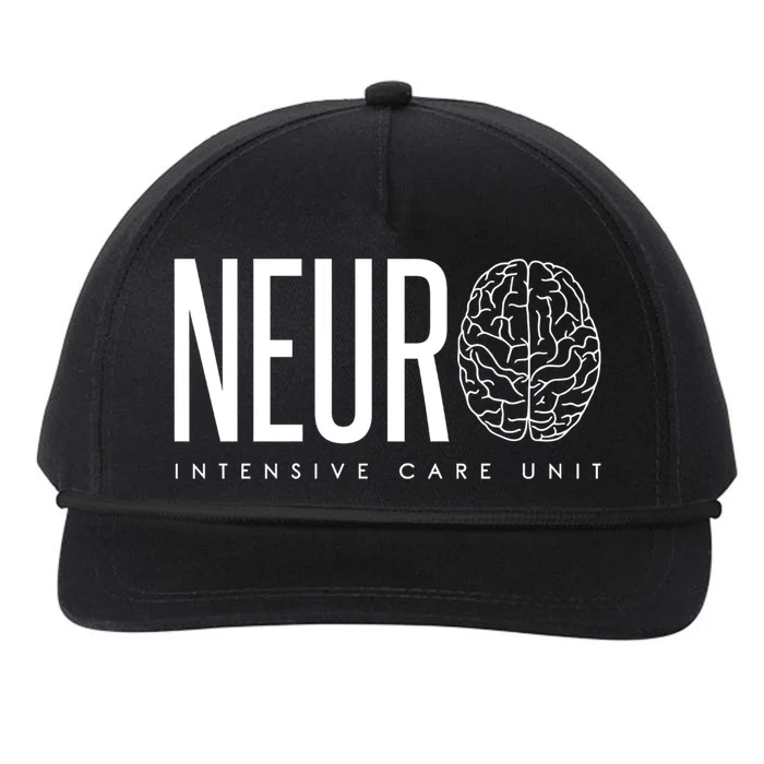 Neuro Icu Intensive Care Unit Tech Neuro Icu Team Neuro Nurs Funny Gift Snapback Five-Panel Rope Hat