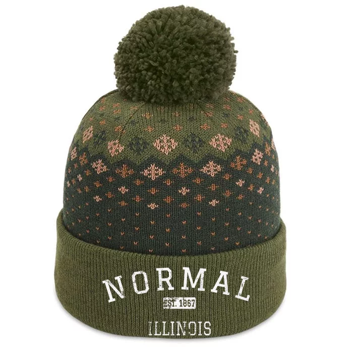 Normal Illinois IL Vintage The Baniff Cuffed Pom Beanie