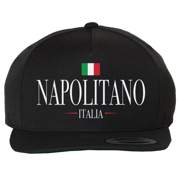 Napolitano Italia Italian Flag Wool Snapback Cap