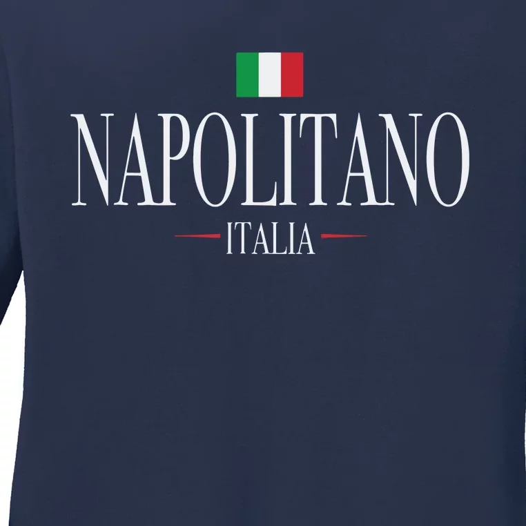 Napolitano Italia Italian Flag Ladies Long Sleeve Shirt