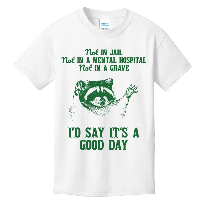 Not In Jail Good Day Retro Kids T-Shirt