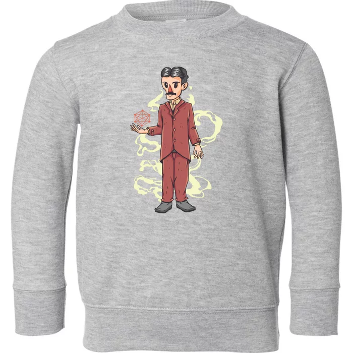 Nikola Tesla Cartoon Toddler Sweatshirt