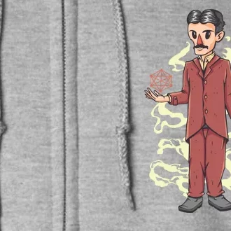 Nikola Tesla Cartoon Full Zip Hoodie