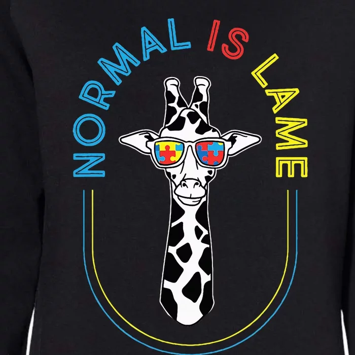 Normal Is Lame Giraffe Autistic Puzzle Autism Awareness Womens California Wash Sweatshirt