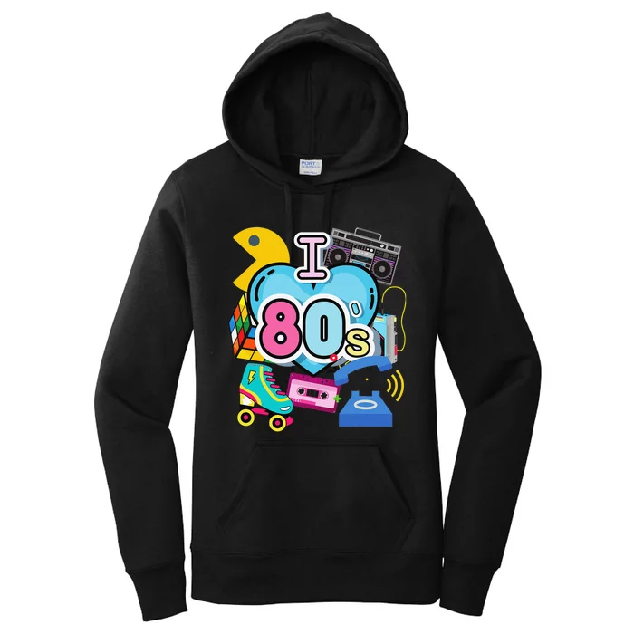 Nostalgic I Love the 80's Trip Down Memory Lane 80's Style Women's Pullover Hoodie