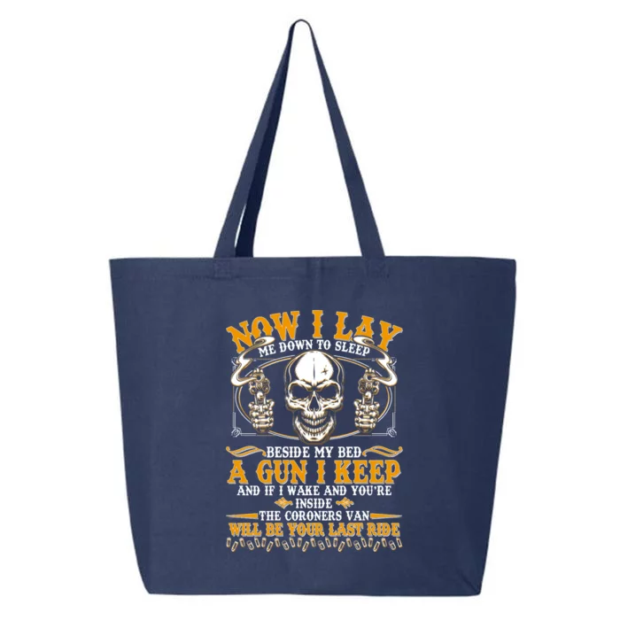 Now I Lay Me Down To Sleep Gun Skull 25L Jumbo Tote