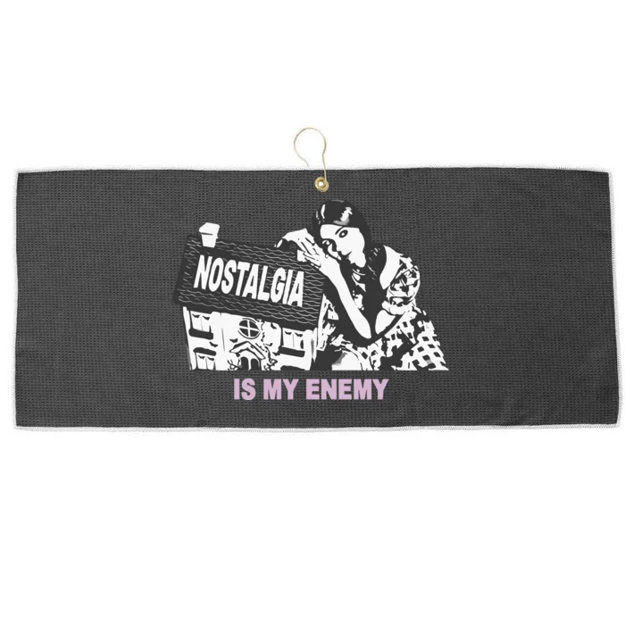 Nostalgia Is My Enemy Large Microfiber Waffle Golf Towel