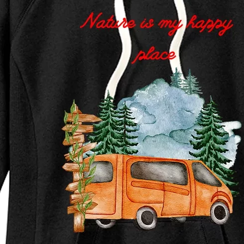 Nature Is My Happy Place Women's Fleece Hoodie