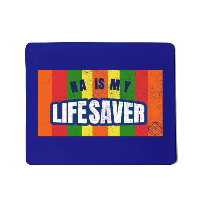 Na Is My Lifesaver Pop Art Narcotics Anonymous Aa Funny Gift Mousepad