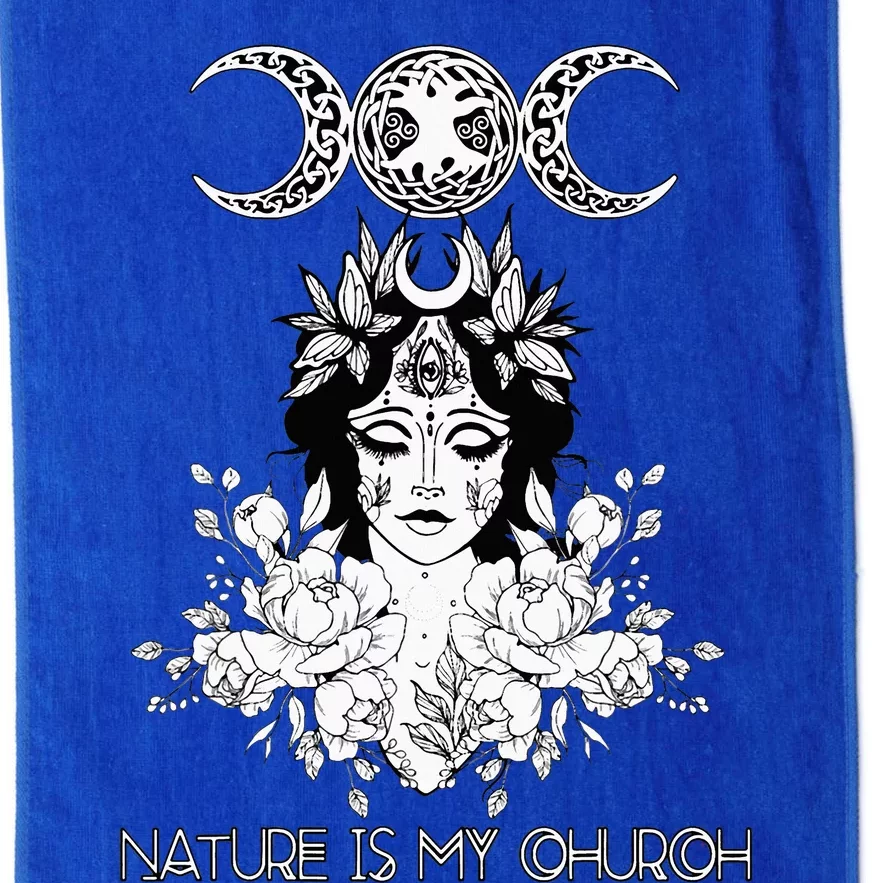 Nature Is My Church Crescent Moon Witchcraft Wiccan Witch Platinum Collection Golf Towel