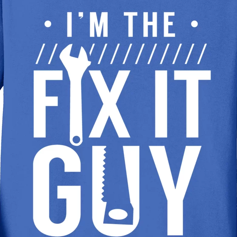 Name Is Mr Fix It Handy Hobbyist Diy Handy Tinkerer Gift Kids Long Sleeve Shirt