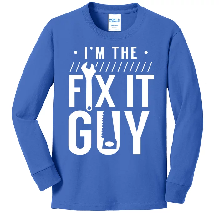 Name Is Mr Fix It Handy Hobbyist Diy Handy Tinkerer Gift Kids Long Sleeve Shirt