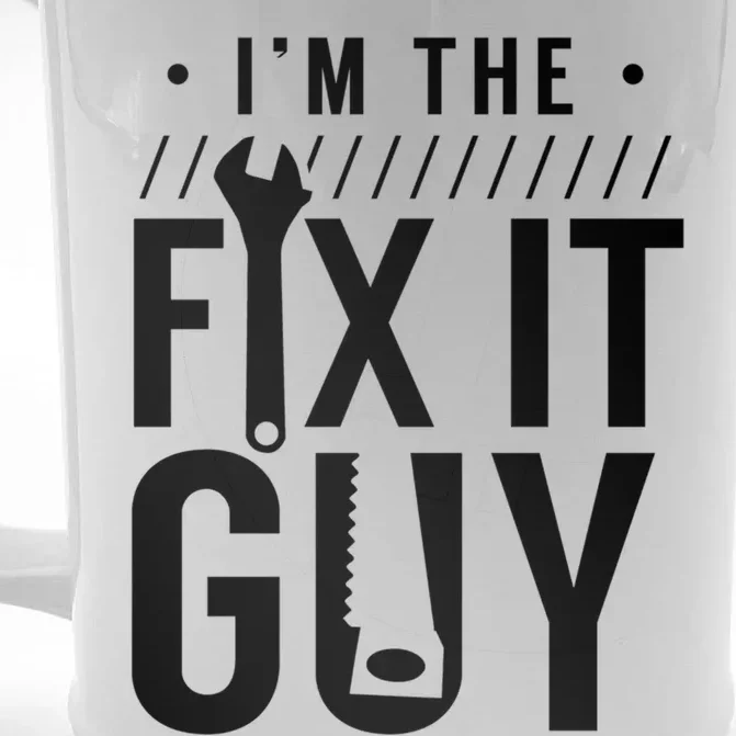 Name Is Mr Fix It Handy Hobbyist Diy Handy Tinkerer Gift Front & Back Beer Stein