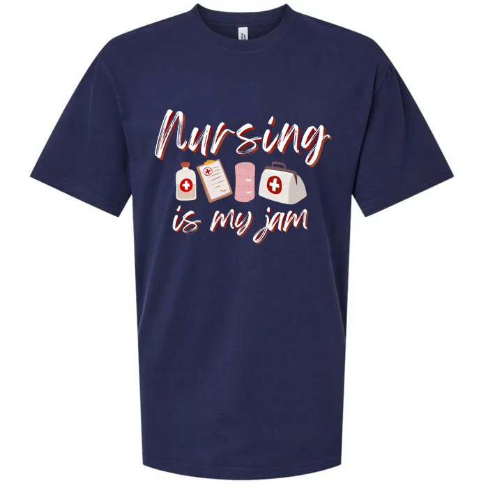 Nursing Is Myjam Doctor Medical Rn Scrubs Profession Gift Sueded Cloud Jersey T-Shirt