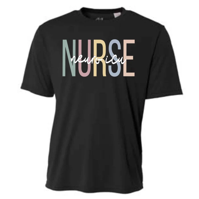 Neuro Icu Nurse Boho Neurology Icu Nurse Gift Cooling Performance Crew T-Shirt