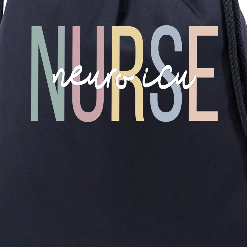 Neuro Icu Nurse Boho Neurology Icu Nurse Gift Drawstring Bag