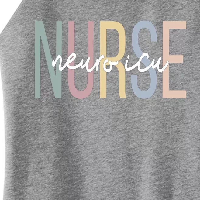 Neuro Icu Nurse Boho Neurology Icu Nurse Gift Women’s Perfect Tri Rocker Tank