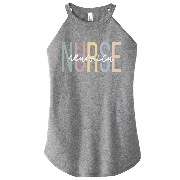 Neuro Icu Nurse Boho Neurology Icu Nurse Gift Women’s Perfect Tri Rocker Tank