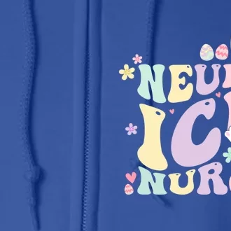 Neuro Icu Nurse Easter Bunny Neuro Icu Nursing Easter Day Gift Full Zip Hoodie