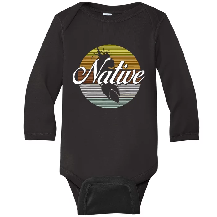 Native Indian Native American Pride Indigenous Cherokee Baby Long Sleeve Bodysuit