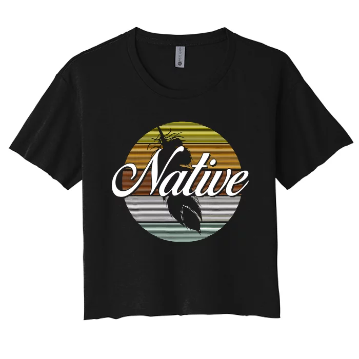 Native Indian Native American Pride Indigenous Cherokee Women's Crop Top Tee