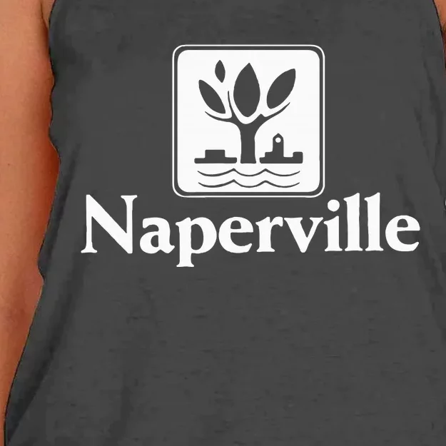 Naperville Illinois Women's Knotted Racerback Tank