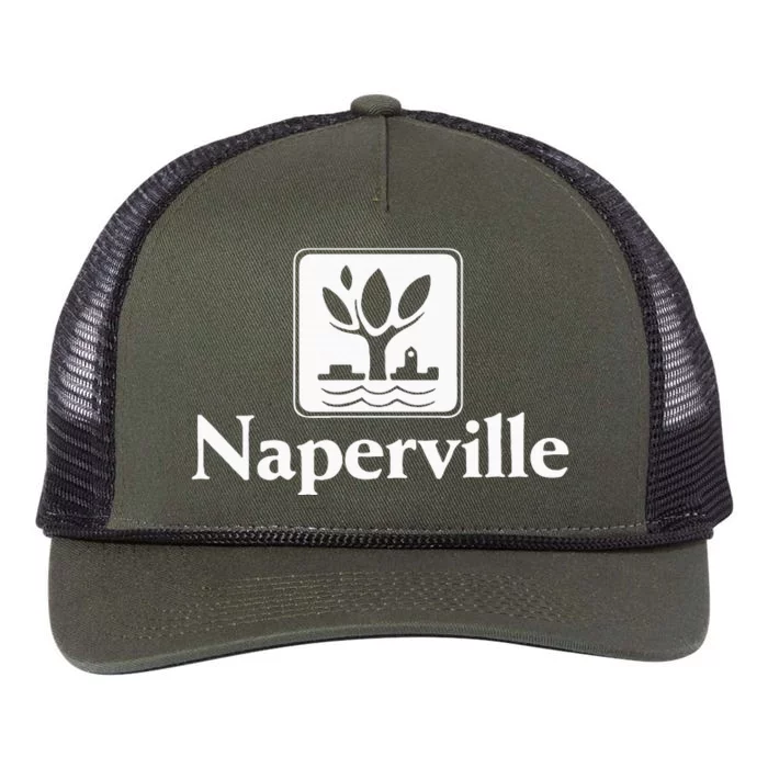 Naperville Illinois Retro Rope Trucker Hat Cap