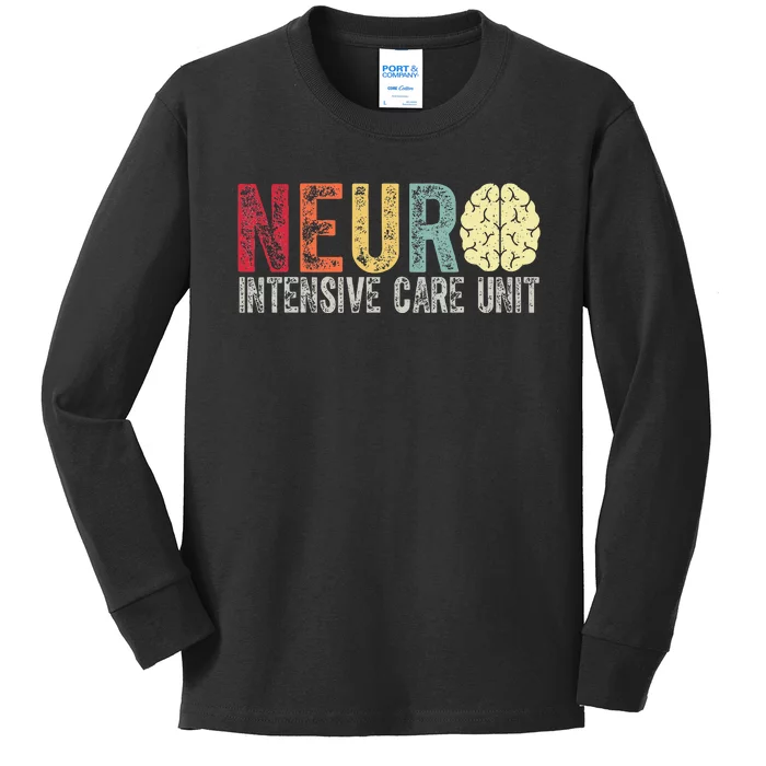 Neuro Icu Nurse Brain Nursing Intensive Care Unit Rn Kids Long Sleeve Shirt