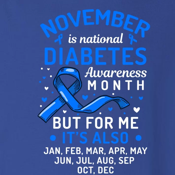 November Is National Diabetes Awareness Month Support Gift Toddler Long Sleeve Shirt