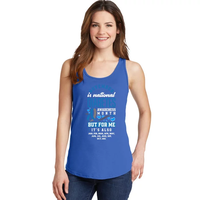 November Is National Diabetes Awareness Month T1d Warrior Gift Ladies Essential Tank