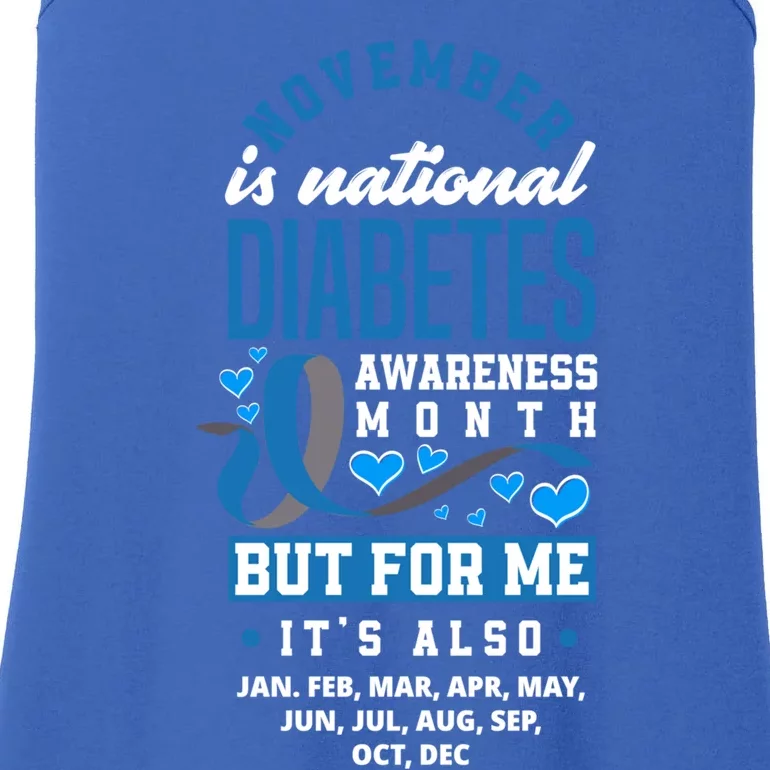 November Is National Diabetes Awareness Month T1d Warrior Gift Ladies Essential Tank