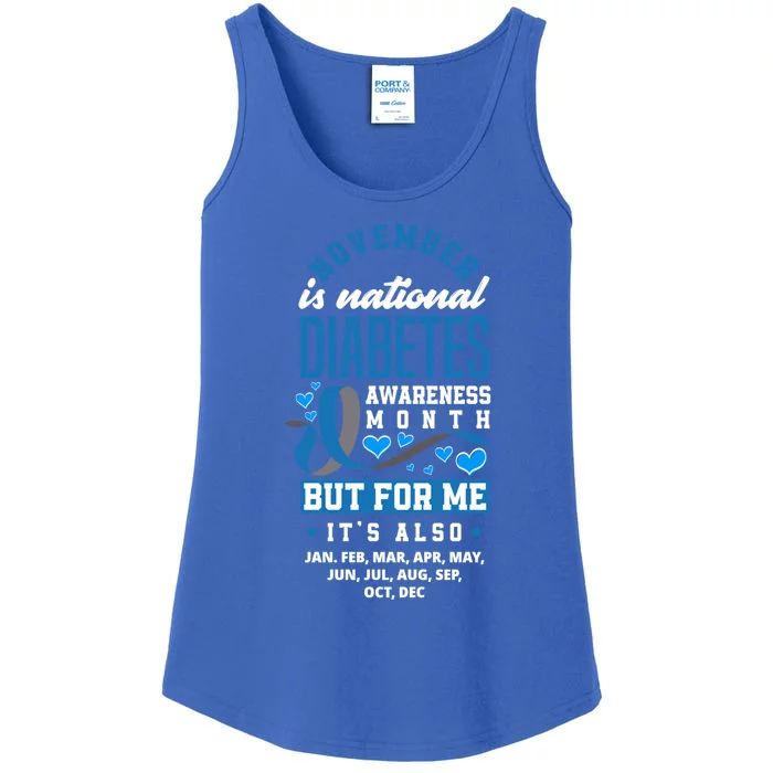 November Is National Diabetes Awareness Month T1d Warrior Gift Ladies Essential Tank