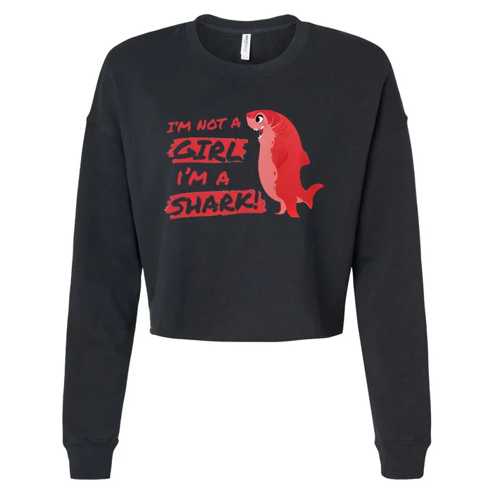 Nimona IM Not A Girl IM A Shark Shapeshifting Hero Cropped Pullover Crew