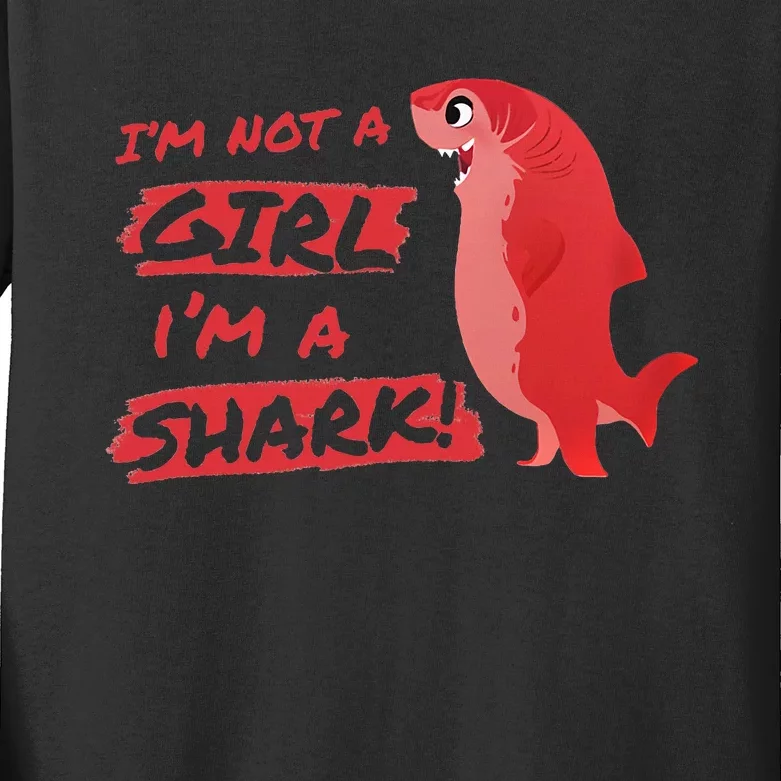 Nimona IM Not A Girl IM A Shark Shapeshifting Hero Kids Long Sleeve Shirt