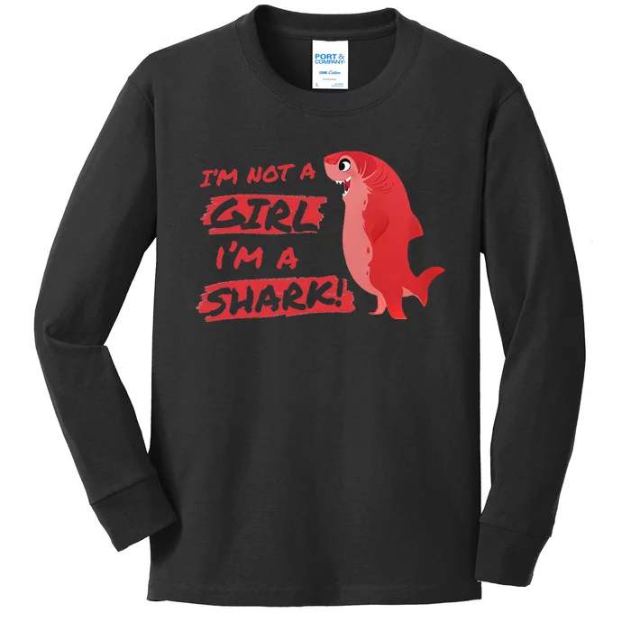 Nimona IM Not A Girl IM A Shark Shapeshifting Hero Kids Long Sleeve Shirt